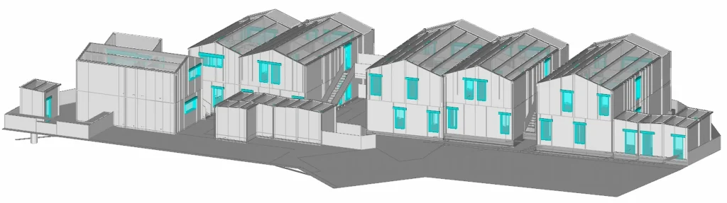 Construction de 24 logements sociaux au Poiré sur vie par FLéconomie - maquette Attic